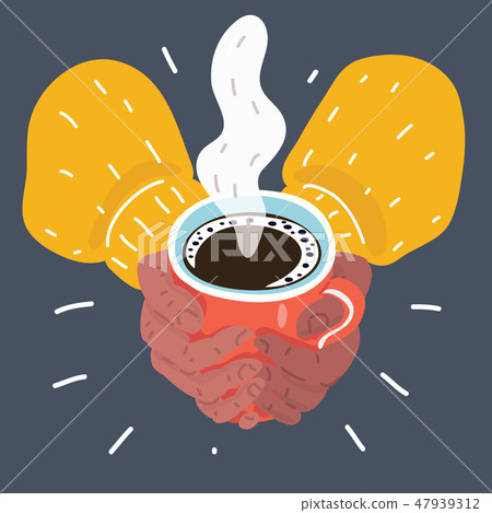 Hands holding a cup of coffee. Hands holding a cup of coffee. 47939312