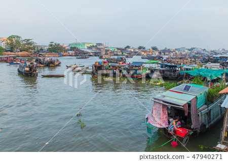 Vietnam Can Tho Mekong River Floating Market Vietnam Can Tho Mekong River Floating Market 47940271