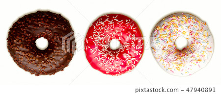 three bright donuts three bright donuts 47940891