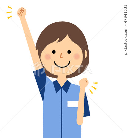 Female clerk Guts pose 47941533