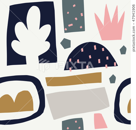 Seamless pattern with cut out elements. Seamless pattern with cut out elements. 47941906