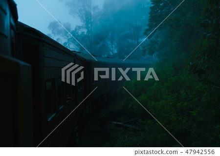 Sri Lanka train evening composition travels Asia 47942556