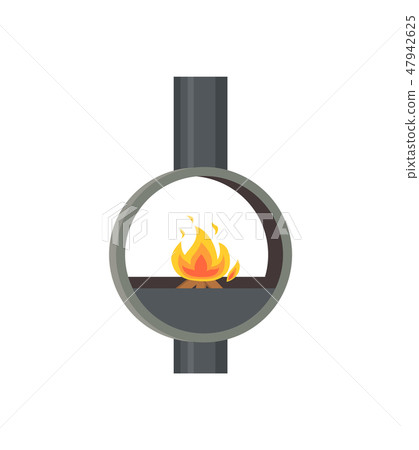 Fireplace Made of Metal Material Iron Stove Icon Fireplace Made of Metal Material Iron Stove Icon 47942625