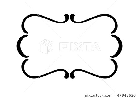 Flourish Vintage vector frame. Swirl illustration for text, greeting card, wedding invitation, book 47942626