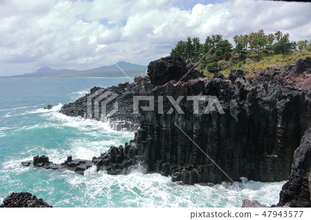 Daepo-dong Jangseoljeori,火山岩,海灘,海浪, Daepo-dong Jangseoljeori,火山岩,海灘,海浪, 47943577