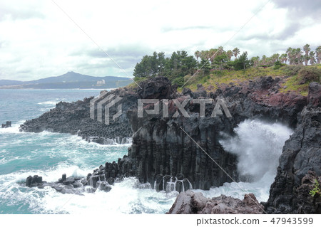 Daepo-dong Jangseoljeori, volcanic rock, beach, waves, Daepo-dong Jangseoljeori, volcanic rock, beach, waves, 47943599