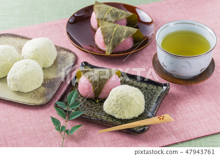 Ugo Rice Mochi和Sakura-mochi Ugo Rice Mochi和Sakura-mochi 47943761