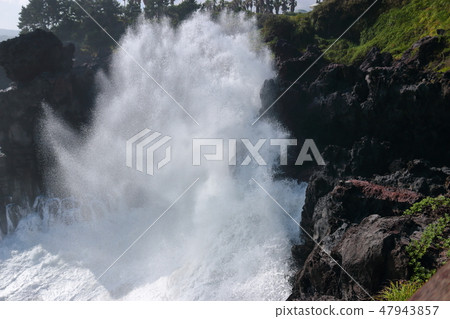 Daepo-dong Jangseoljeori,火山岩,海灘,熔岩,波浪, Daepo-dong Jangseoljeori,火山岩,海灘,熔岩,波浪, 47943857