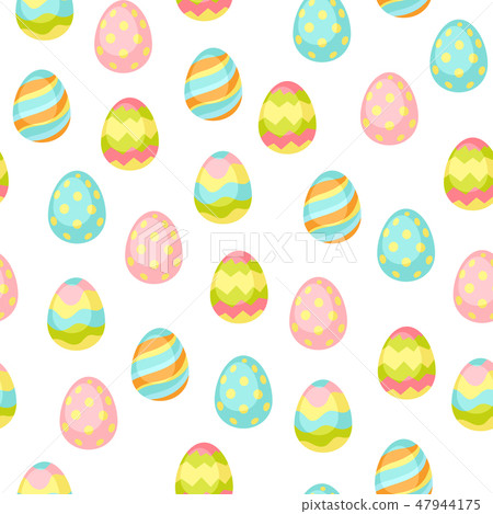 Happy Easter seamless pattern wiht eggs. 47944175