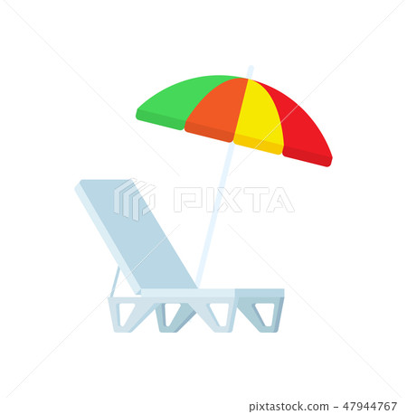 Sunbed and Umbrella Vector Icons Chaise-lounge Sunbed and Umbrella Vector Icons Chaise-lounge 47944767