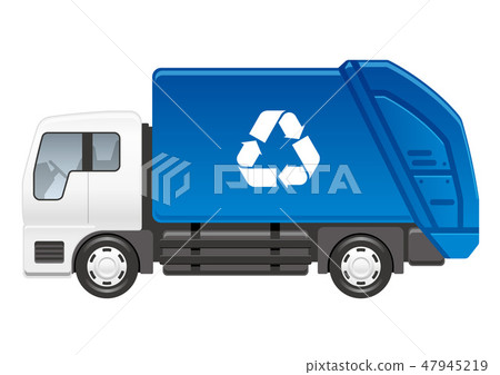 Illustration of garbage truck 47945219