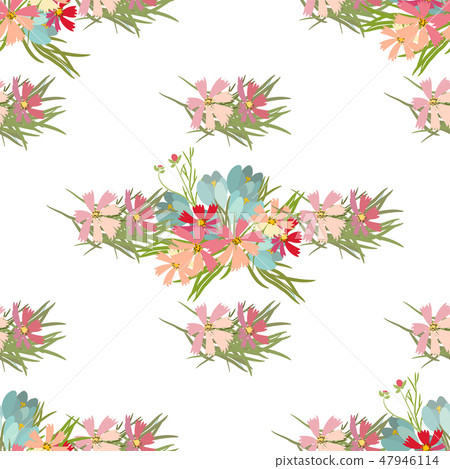 Floral flower cosmos crocus background vector illustration Floral flower cosmos crocus background vector illustration 47946114