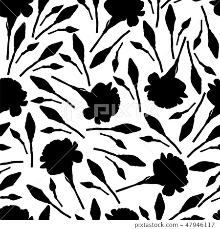 Floral carnation retro vintage background 47946117
