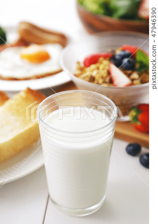 Milk breakfast image Milk breakfast image 47946390