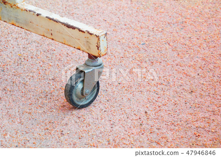 black rubber wheel rusty old small metal black rubber wheel rusty old small metal 47946846