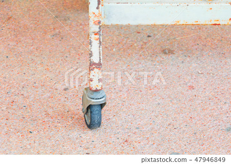 black rubber wheel rusty old small metal black rubber wheel rusty old small metal 47946849