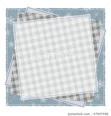 Patchwork style pattern Pattern frame... - Stock Illustration [47947490 ...