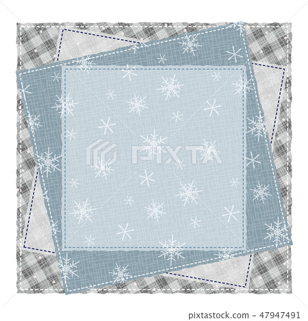 Patchwork style pattern Pattern frame... - Stock Illustration [47947491 ...