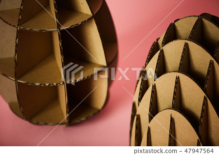 The cardboard Easter background. Cardboard Easter Decoration. 47947564