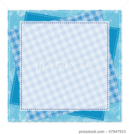 Patchwork style pattern Pattern frame... - Stock Illustration [47947915 ...