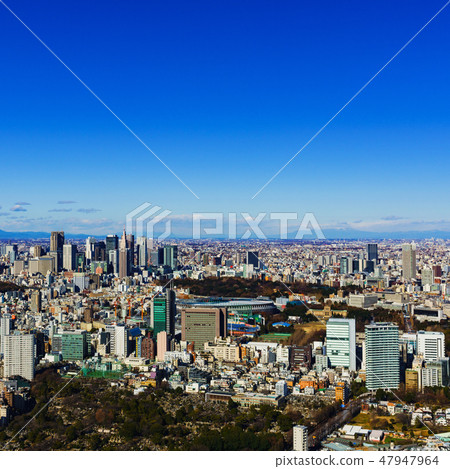 [Metropolitan area] Panoramic view of Shinjuku direction 47947964