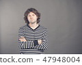 Upset gloomy handsome male feeling unhappy missing chance buy tickets to concert. Portrait of 47948004
