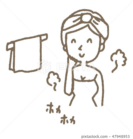 After bath [Line drawing/Series] 47948953