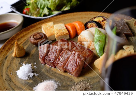 Steaks and meat dishes 47949439