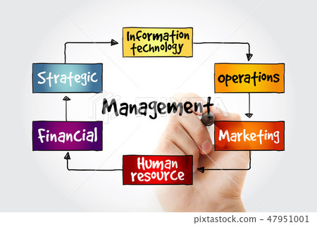 Management mind map with marker Management mind map with marker 47951001