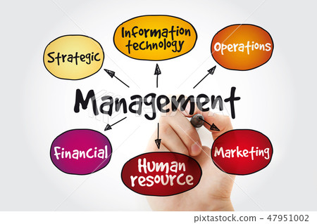Management mind map with marker Management mind map with marker 47951002