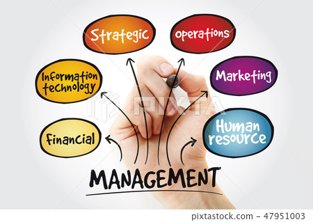 Management mind map with marker Management mind map with marker 47951003