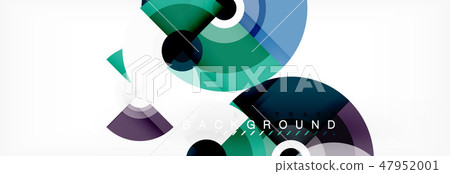 Flying circles geometric abstract background Flying circles geometric abstract background 47952001