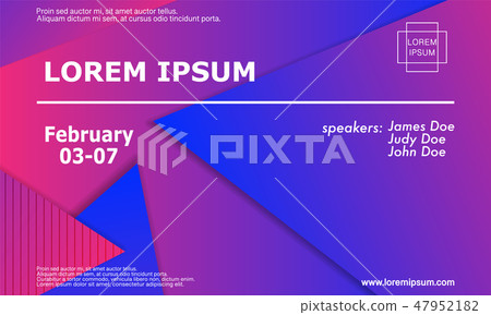 Conference invitation template. Geometric backdrop 47952182