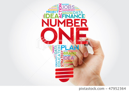 NUMBER ONE bulb word cloud collage NUMBER ONE bulb word cloud collage 47952364