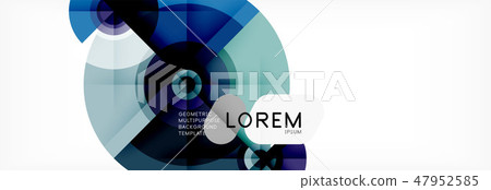 Round circles and triangles abstract background 47952585