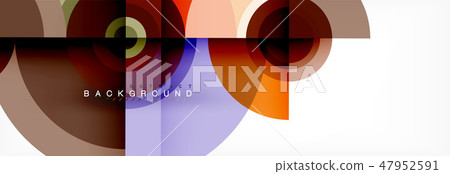 Minimal geometric circles and triangles abstract background, techno modern design, poster template Minimal geometric circles and triangles abstract background, techno modern design, poster template 47952591