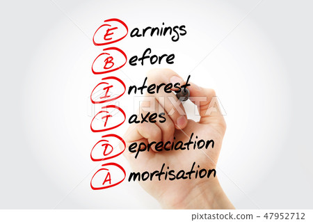 EBITDA acronym, business concept background EBITDA acronym, business concept background 47952712