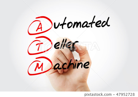 ATM - Automated Teller Machine acronym ATM - Automated Teller Machine acronym 47952728