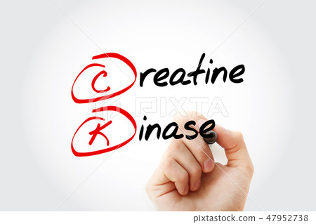 CK - Creatine Kinase acronym with marker 47952738