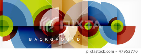 Minimal geometric circles and triangles abstract background, techno modern design, poster template Minimal geometric circles and triangles abstract background, techno modern design, poster template 47952770