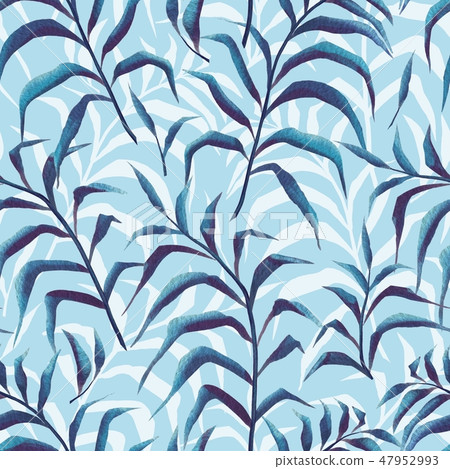 Seamless pattern. Palm leaves 47952993