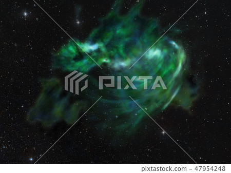 Being shone nebula. 3D rendering 47954248