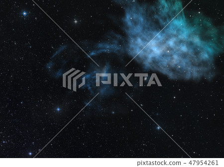 Star field in space and a nebulae. 3D rendering Star field in space and a nebulae. 3D rendering 47954261