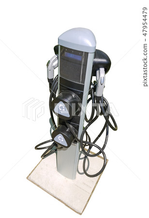 Charging station for zero emission cars isolated on white 47954479