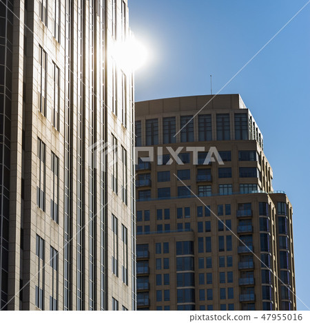 Reflective tall buildings in Salt Lake City Utah 47955016