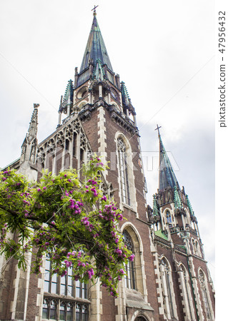Church of St. Elizabeth in Lviv. Neo-Gothic Church 47956432