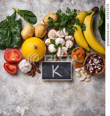 Products containing potassium.Healthy food concept 47957078