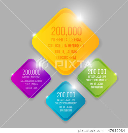 Glass transparent vector rhombus set Glass transparent vector rhombus set 47959084