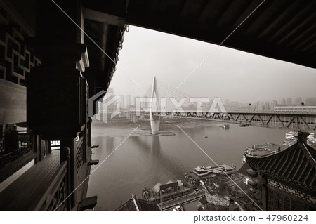 Chongqing bridge at Hongyadong 47960224