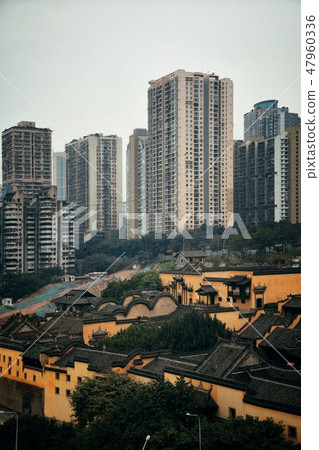 Chongqing Urban buildings aerial Chongqing Urban buildings aerial 47960336